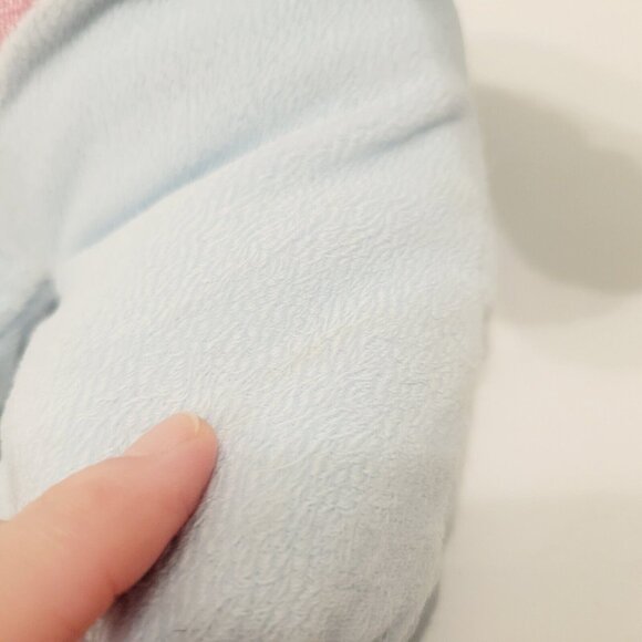 Soft Expressions Baby Blue Teddy Bear Plush With Heart Embroidery & Bow 12" - Picture 4 of 12